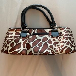 cheetah print insulated wine clutch bag